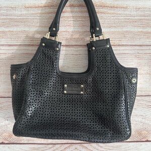 Kate Spade Black Perforated Shoulder Bag